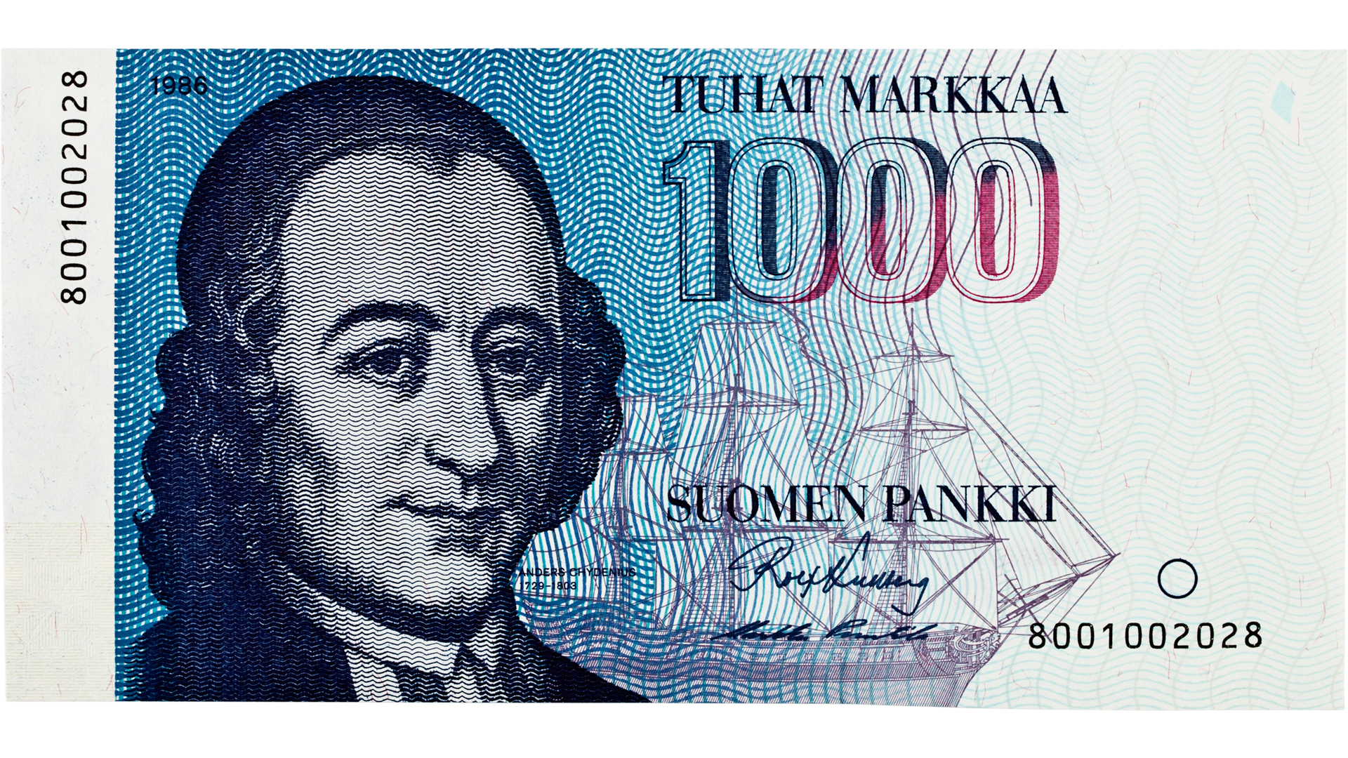 1000-markka banknote 1986