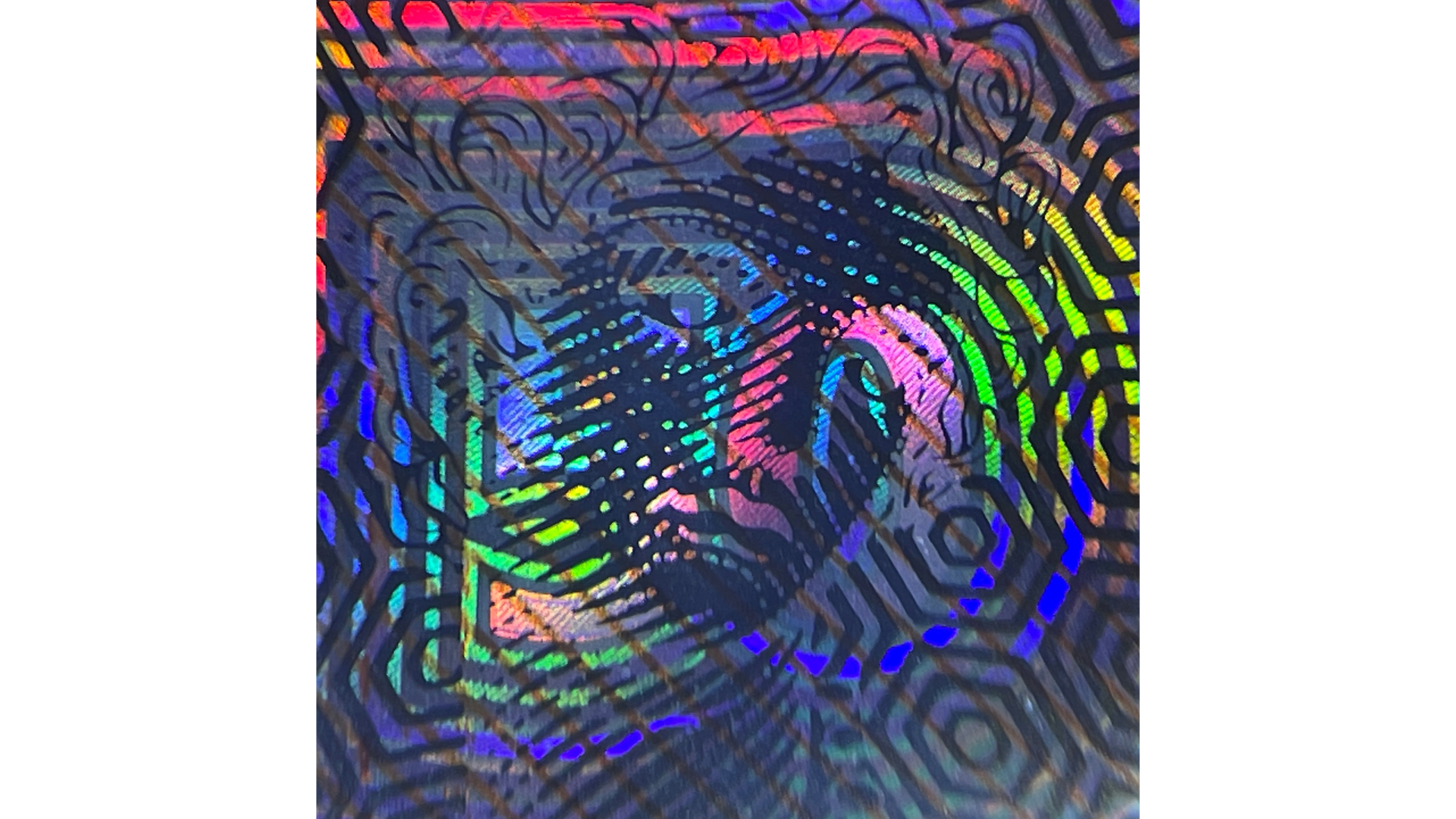 Hologram on a 50 euro banknote